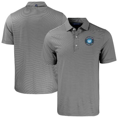  Charlotte FC Cutter & Buck Forge Eco Double Stripe Stretch Recycled Polo - Black